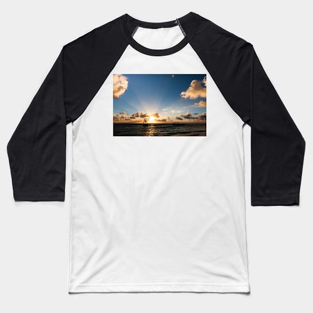 Sunrise in the Mayan Riviera Baseball T-Shirt by saku1997